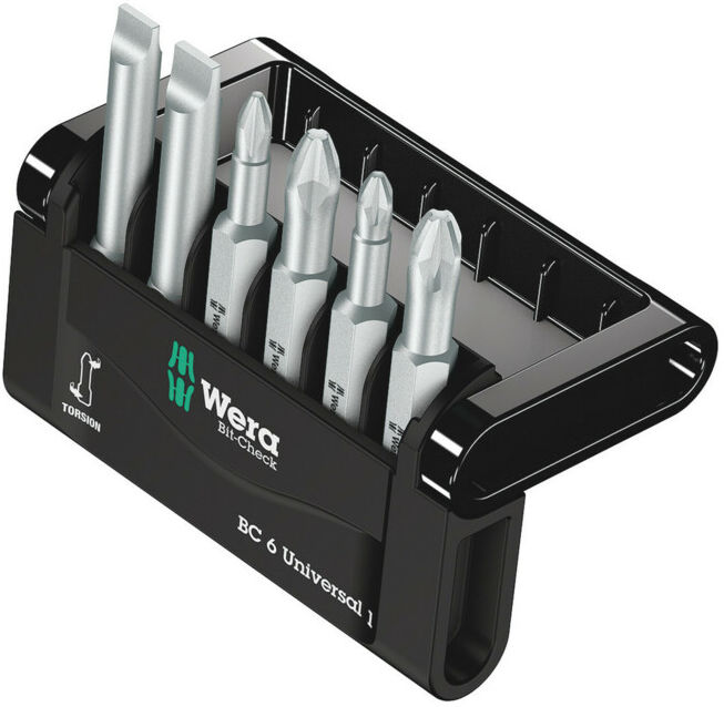 Assortiment d'embouts Mini-Bit-Check 6 50 mm 6 pièces embouts 50mm long à fente ; Wera (05056474001)