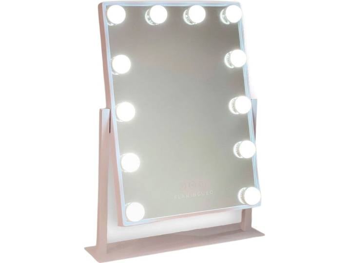 Miroir Flamingueo avec éclairage : miroir de maquillage à 12 LED et 3 modes