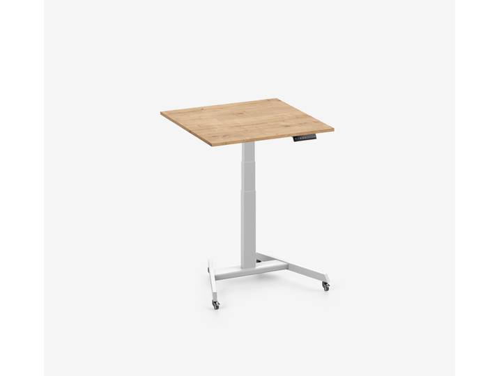 FOKUS Single Schreibtisch Weiß Eiche 80x80