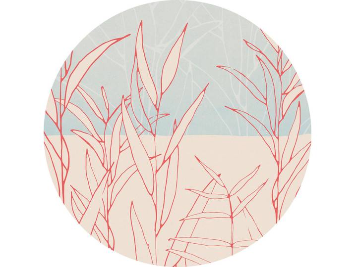 Fototapete, Blau, Rot, Sträucher, Tapeten & Wandverkleidungen, Fototapeten