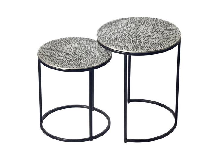 Livetastic Satztisch, Silber, Metall, 2-teilig, rund, rund, 40x48x40 cm, Wohnzimmer, Wohnzimmertische, Satztische