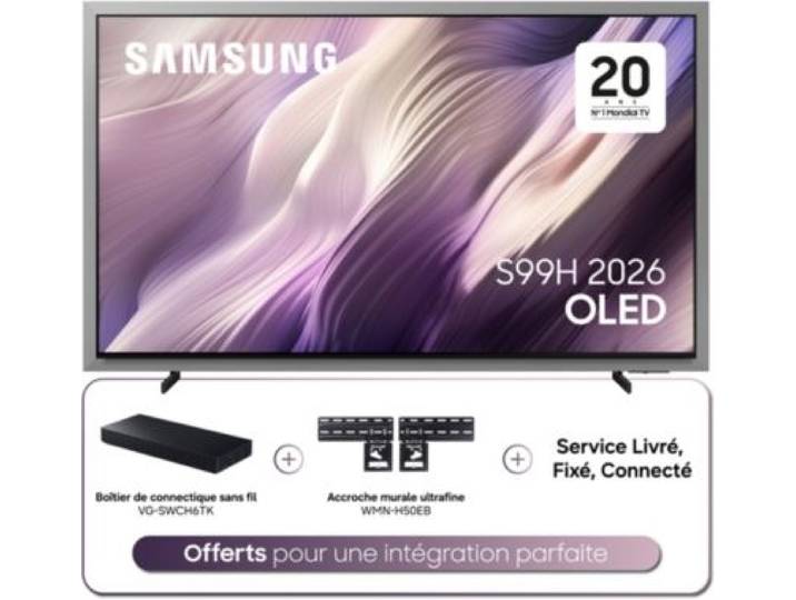 Samsung - Tv Oled Tq65s99h (2026) 65 (163 Cm) 4k - Smart Tv Avec Ia, Anti-Reflet, Mode Art (Effet Tableau)