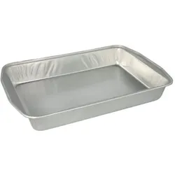 Papstar 5 Bratschalen, Alu eckig 3,15 l 5 cm x 25 cm x 36,6 cm silber