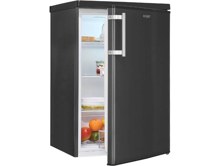 EXQUISIT Kühlschrank KS16-V-H-040E , Energieeffizienz: E, inoxlook, az, Rechtsanschlag, wechselbar, Kühlschränke, Kompakt & flexibel – ideal für Küche, Büro & Ferienwohnung, Kühlschrank