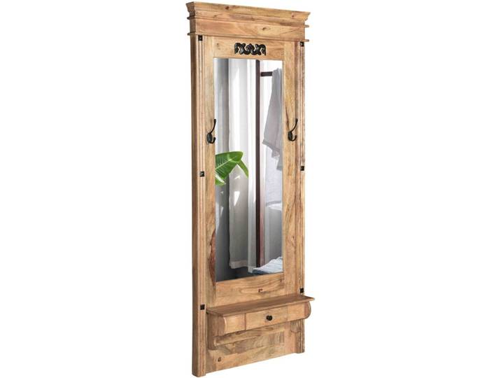Garderobe TARNOS Spiegel massiv Holz mit Haken & Ablage Antik Design