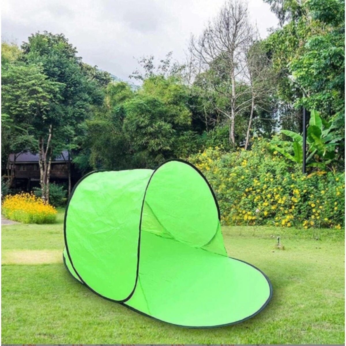 INF Pop-up Strandzelt für 1 Person – 170T Polyester mit silberbeschichteter Innenfläche, sofortiger Sonnenschutz, leichtes Grün