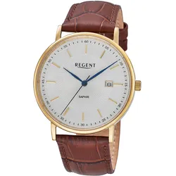 Regent F-1592 Herrenuhr Goldfarben mit Saphirglas