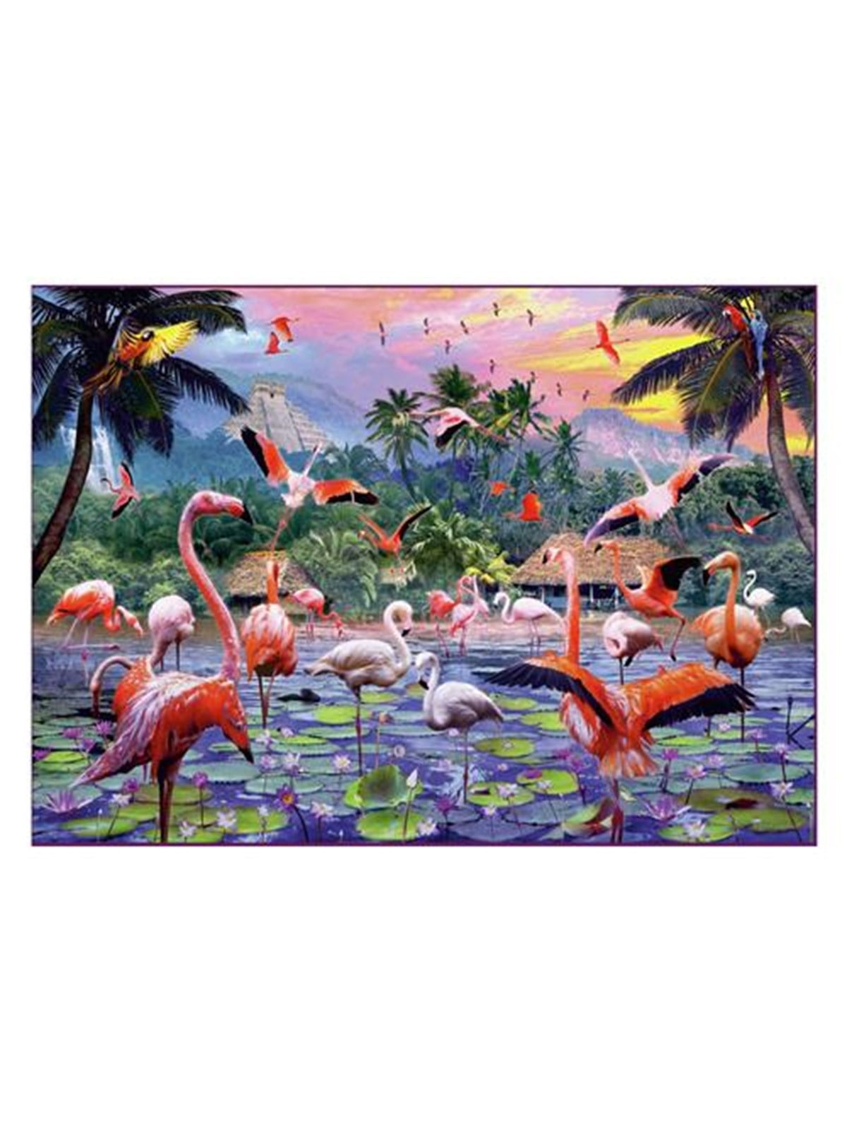 Ravensburger Jigsaw puzzle Pink Flamingos 1000 pcs. 2D Puzzles