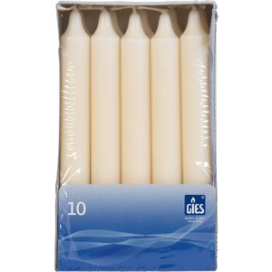 Gies-Kerzen Kerzen 205-143000-14, Tafelkerzen, champagner, Ø 2,15 cm, Höhe 18 cm, 10 Stück