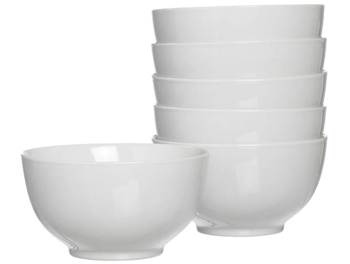 Müslischale RITZENHOFF & BREKER Bianco , weiss (weiß), H:8cm Ø:15cm, Porzellan, Schüsseln, Müslischale, klassisch-schlichte Grundform, 800 ml