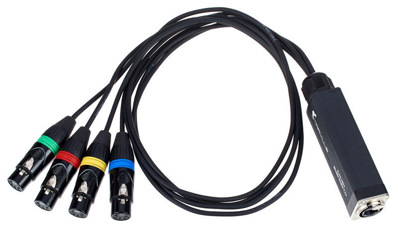 Stairville RJ45 DMX Shuttle Snake FX4-5p nero