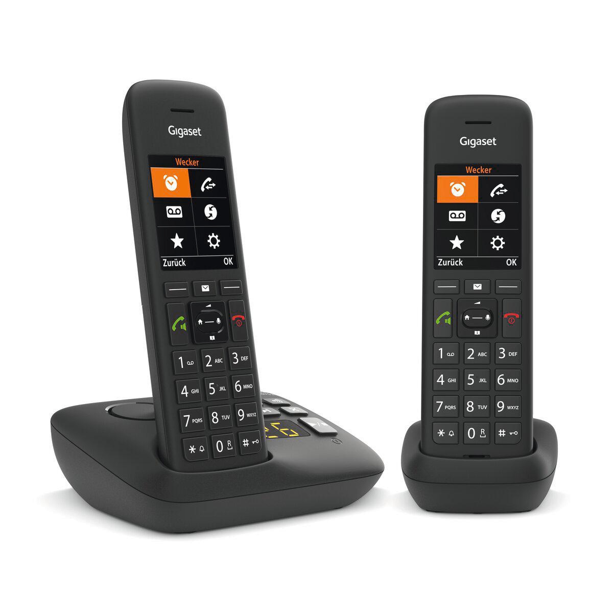 Gigaset C575A Duo Schnurlostelefon Schwarz