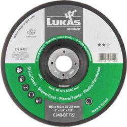 LUKAS-ERZETT AS000320V9802 T27 180x6,0x22,23 Schruppscheibe Durchmesser 180 mm Bohrungs-Ø 22.23 mm Glas, Gasbeton, Guss, Ziegel, Gusseisen, Stein, Keramik,