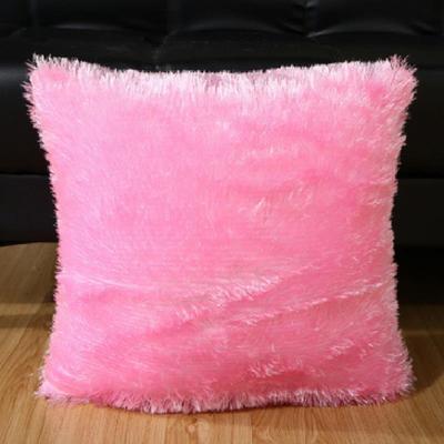 Smart Shopping Spot Soft Plush Velvet Cushion Cover Luxurious Fluffy Sofa Pillow Case For Cozy Home Decor pink