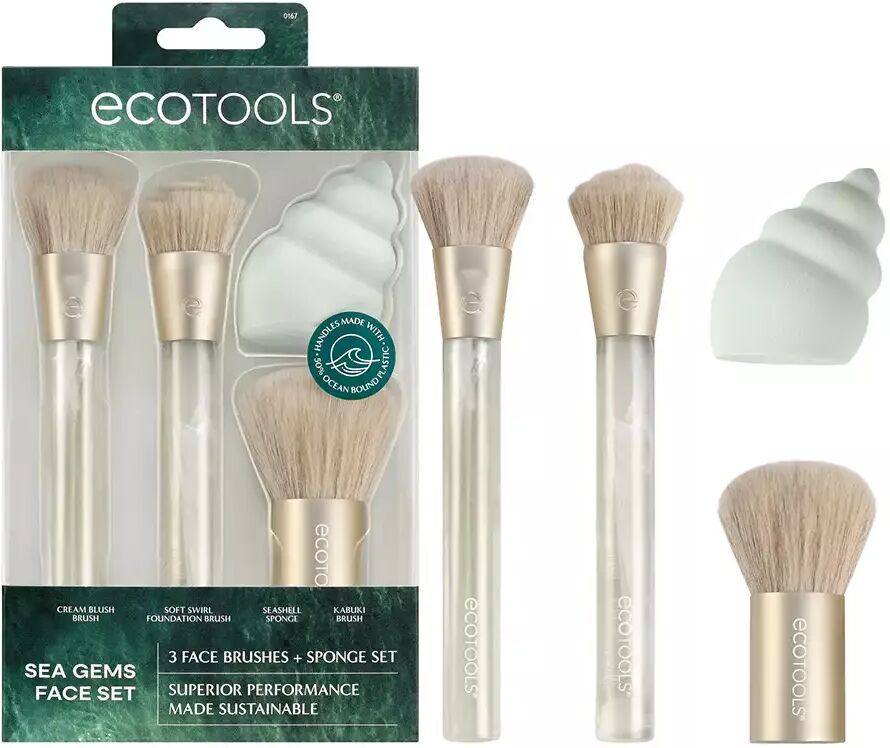 EcoTools Estuche Sea Gems Brochas de Maquillaje + Esponja