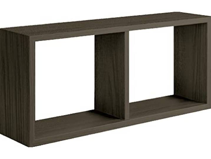 Homemania HOMSAN_049 Regal Morgana, Wanddekoration, Schlafzimmer, Büro-MDF, dunkle Eiche, 70 x 30 x 15,5