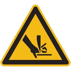 König Werbeanlagen Warnschild, Warnung vor Schnittverletzungen - praxisbewährt - 50 mm Folie selbstklebend