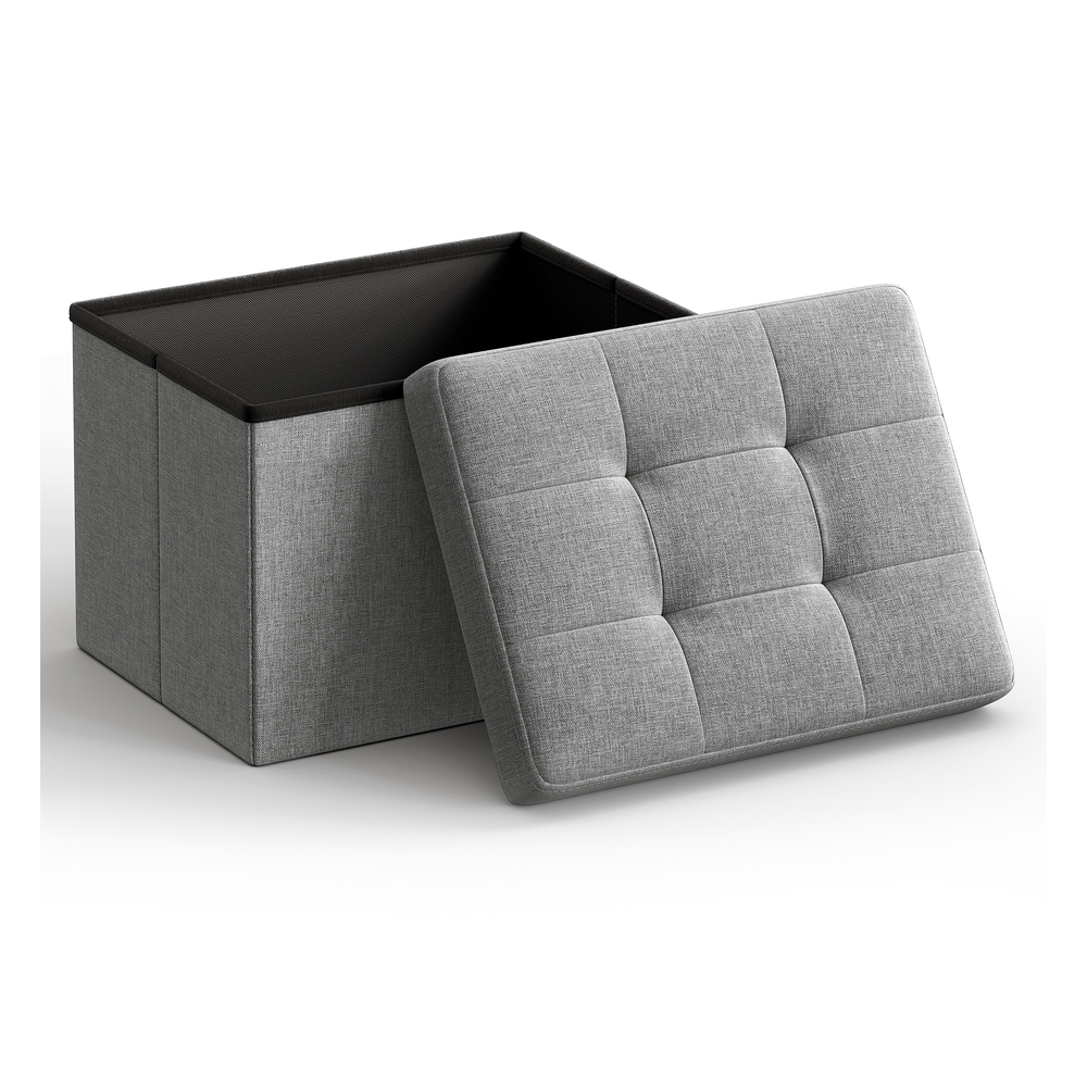 SONGMICS 41 cm Sitzbank mit Stauraum hellgrau LSF102G02