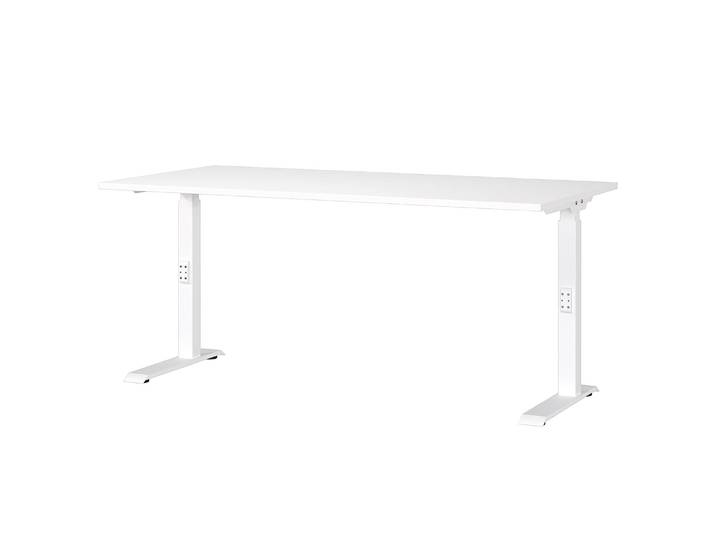 Bureau réglable Downey 160cm Blanc/Blanc