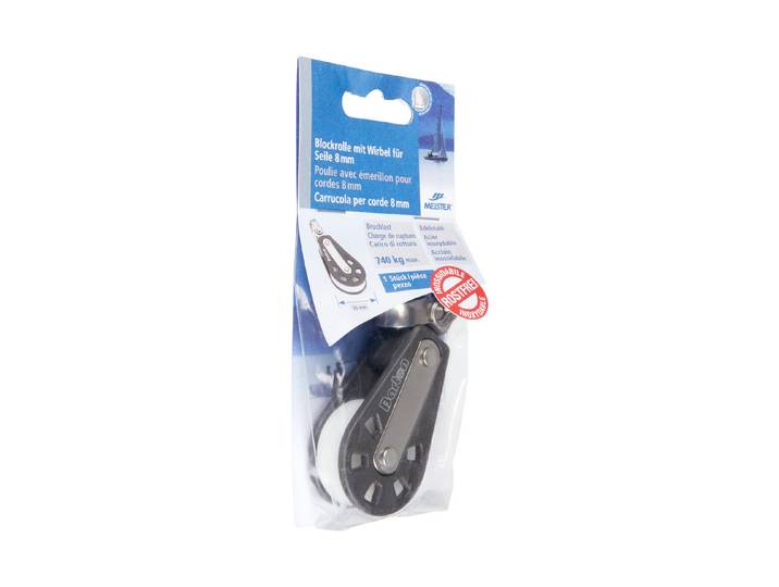 Meister + Co Blockrolle mit Wirbel 3.5 cm