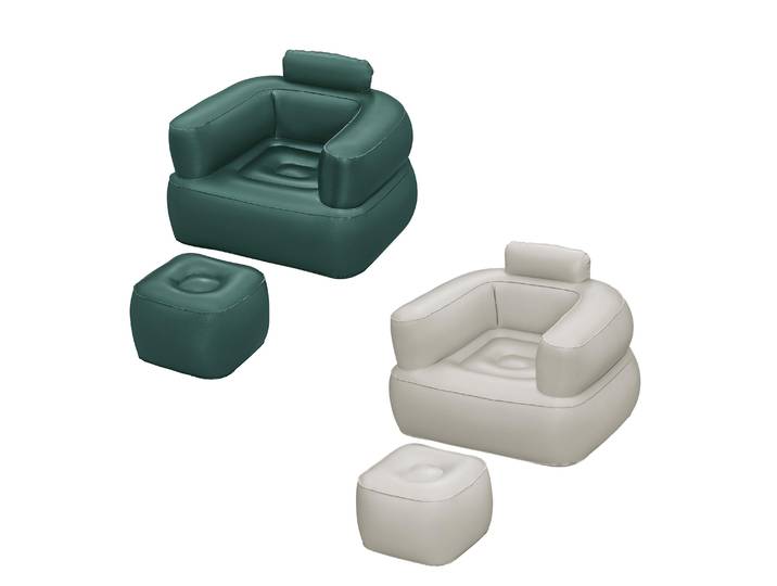 Luftsessel mit Fusshocker Comfi Cube Lounger