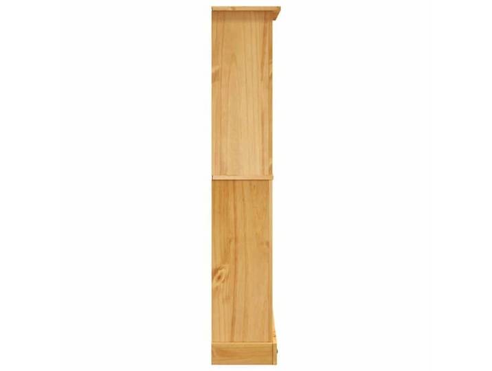 Bibliothèque en pin mexicain - WIENS - 4 niveaux - 80x29x150 cm - Bois de pin massif ciré - Marron