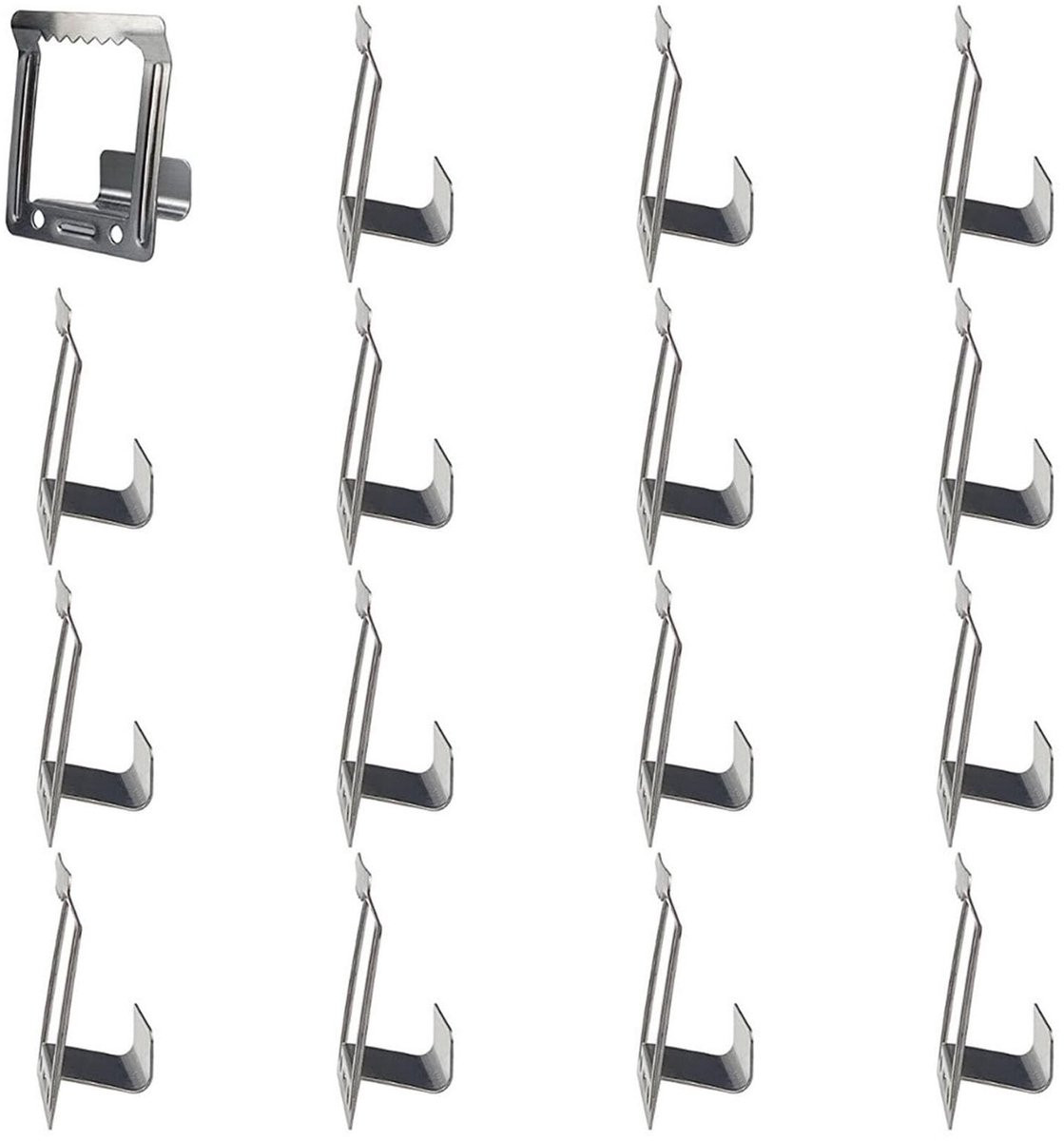 MTTProducts Metal Stretcher Frames Foto Hangers Licht Zwart 16 stuks