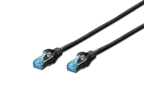 DIGITUS Cat 5e LAN-kabel, 5 m, SF/UTP afgeschermd, Zwart