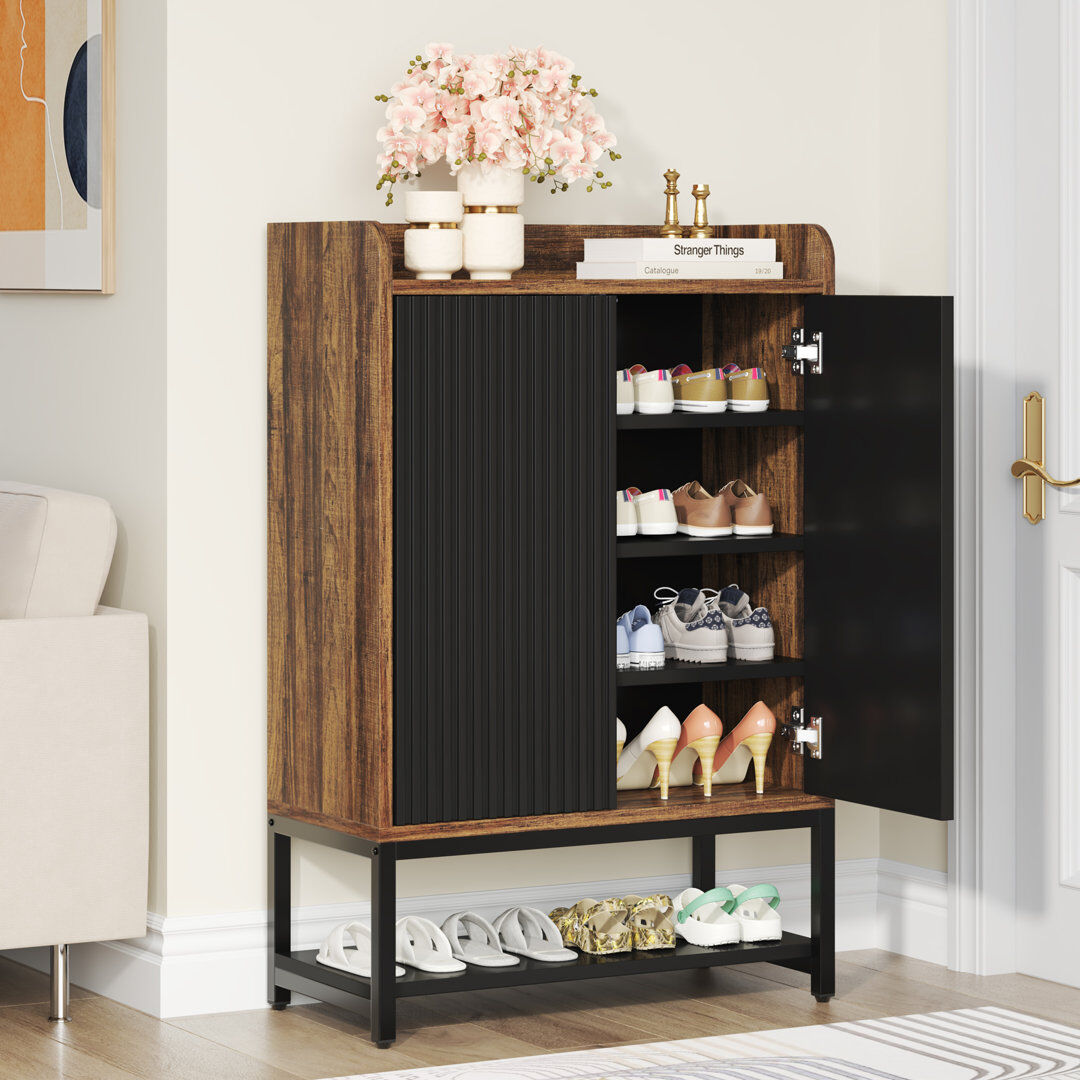 Blue Elephant 20 Pair Shoe Storage Cabinet Brown;Black 20