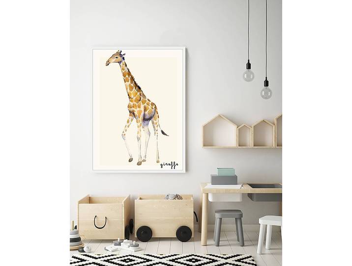 Bild Giraffe 63 x 83cm Multicolor