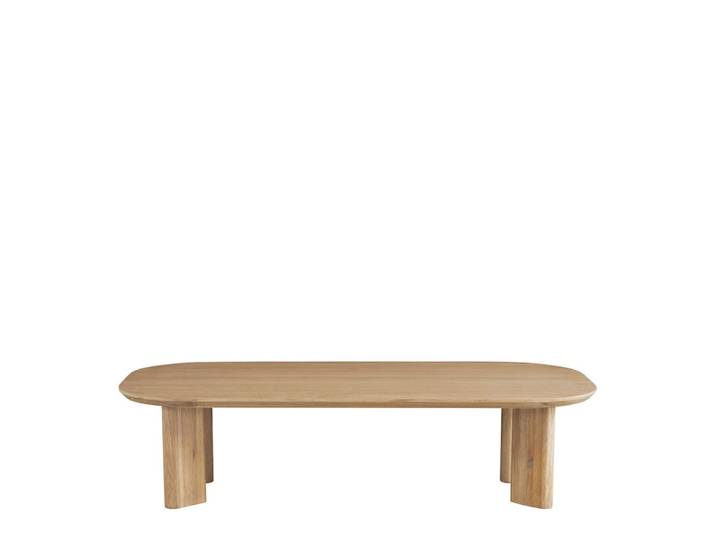 Table basse rectangulaire en bois de chêne clair