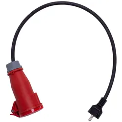Blaupunkt, Elektroauto Ladekabel, EV adaptor ADAP2 Red CEE / Schuko 1 fase naar 3 fase stekker (CEE16 rot, 16 A, 1 m)