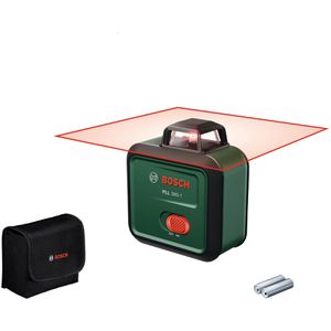 Bosch Linienlaser 0603663L00, PLL 360-1 Basic, 360 Grad roter Laser, Arbeitsbereich 12m, mit Tasche