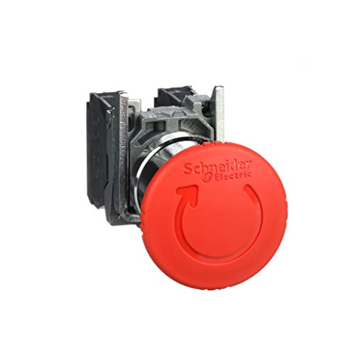 Schneider Electric Harmony XB4 Noodstopschakelaar Rood 1O+1F Ø40 met Draaiaanpassing XB4BS8445