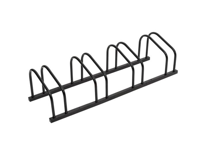 vidaXL Fahrradständer für 4 Fahrräder Schwarz Stahl