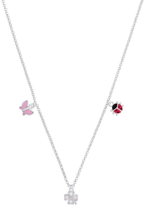 Prinzessin Lillifee Kette mit Anhängern aus Sterlingsilber für Mädchen silber
