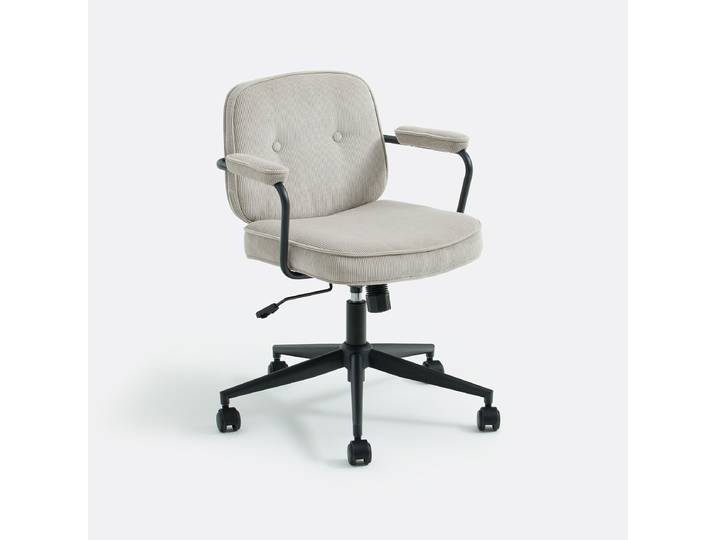 LA REDOUTE Fauteuil de bureau vintage Felipe Beige Grège