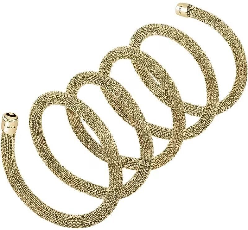 Pulsera Breil Tj2716 En Espiral Color Dorado 80cm Mujer