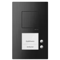 TCS Tür Control Audio Außenstation schwarz 2Tasten 1reihCAE1002 CAE1002-0156