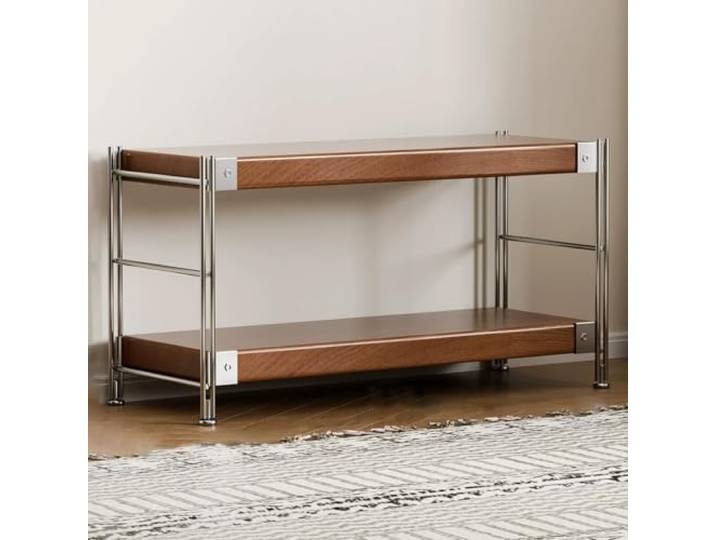 Verstellbarer Heim-Audio-Rack-Schrank HiFi-Stereo-Ständer Für DVD-CD-Player Home-Office-AV-Komponenten-Organizer-Regal Für Receiver, Verstärker, Medienaufbewahrung(60*51*50cm/2Tier)