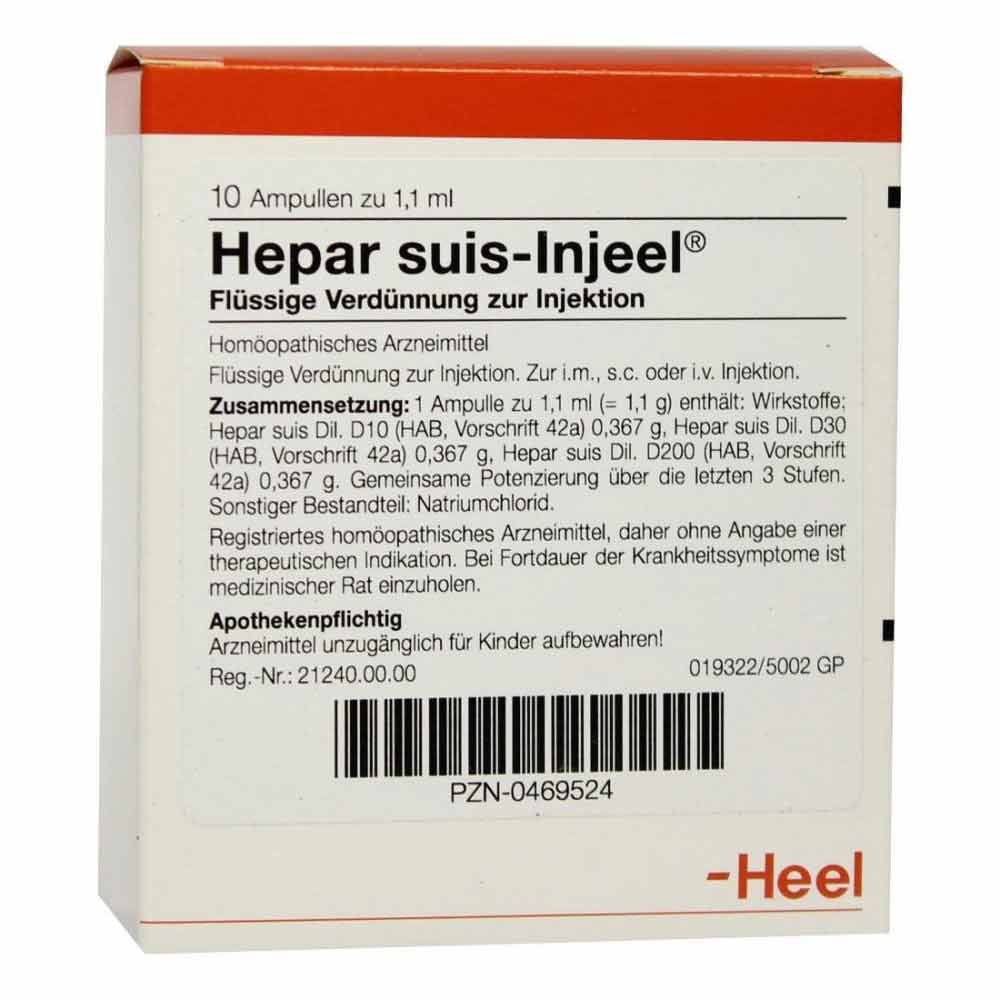 Biologische Heilmittel Heel GmbH Hepar Suis Injeel Ampullen 00469524