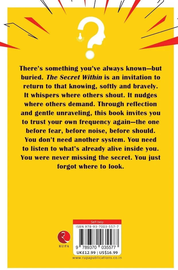 Rupa Publications The Secret Within by Lucie North - Paperback Self-Help & Mindfulness Non Fiction Book for Adults -