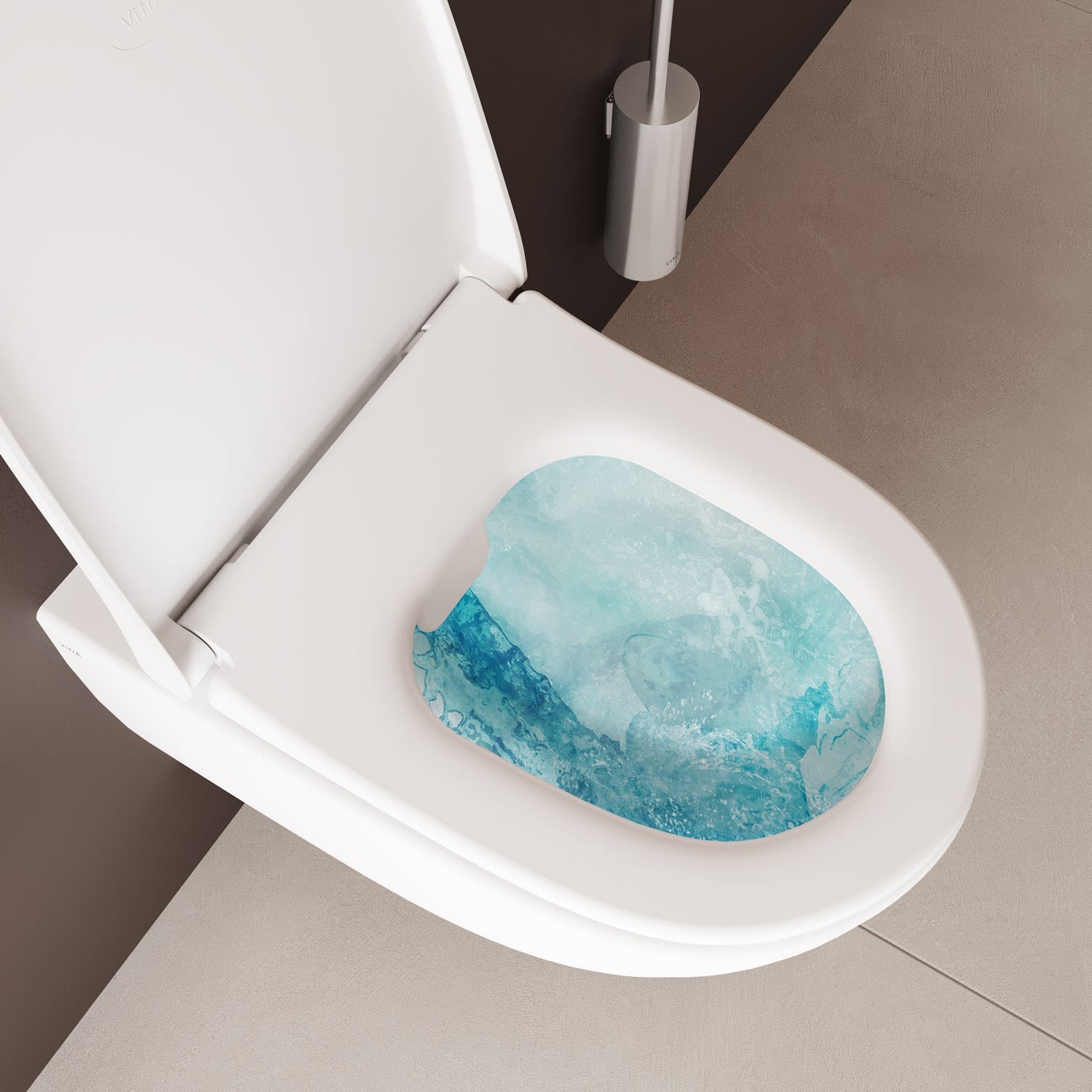 VitrA Sento Wand-WC VitrA Flush 2.0, ohne Spülrand mit WC-Sitz Slim Wrap
