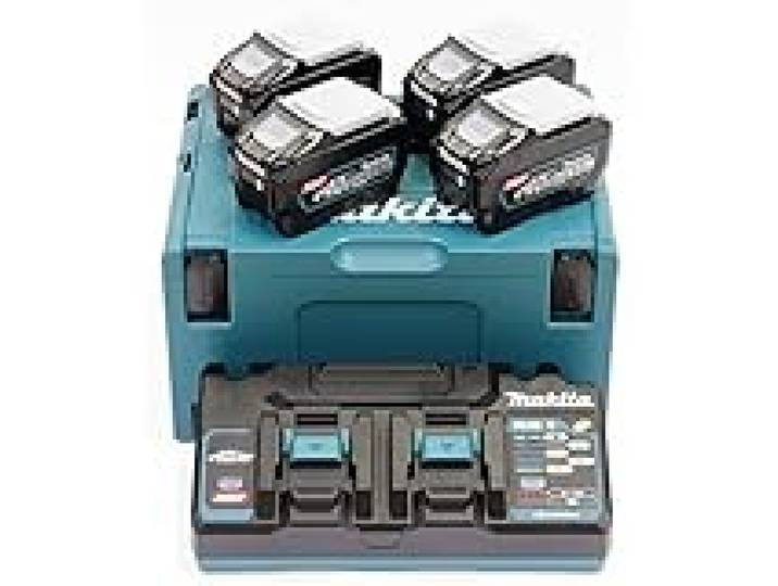 Makita Makita 40v li-ion max set de 4 batteries 5.0ah - chargeur - mbox - 191u42-2