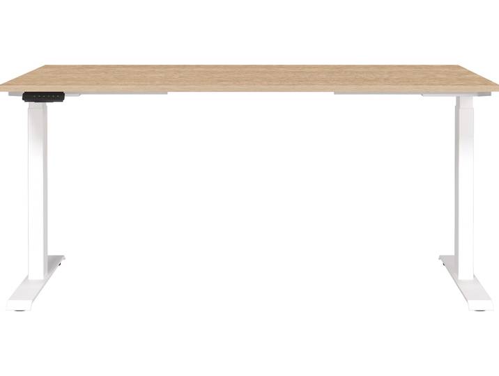 Schreibtisch GERMANIA Jet , lindberg, eiche, nachbildung, weiß, weiß, lindberg, eiche, nachbildung, B:160cm H:72cm T:80cm, Tische, Schreibtisch