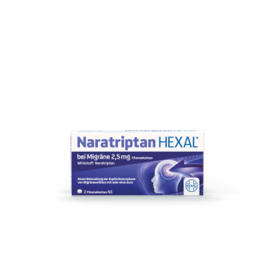 Hexal AG NARATRIPTAN HEXAL bei Migräne 2,5 mg Filmtabletten 2 St 09334719