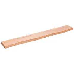 vidaXL Wandregal Hellbraun 80x10x2 cm Massivholz Eiche Behandelt