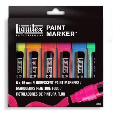 Winsor & Newton Wide Paint Marker Fluorescent 6pcs (6x) (4690005)
