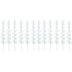 12x Europalms Kristalleucalyptus, weiß, 81cm Kunstpflanze