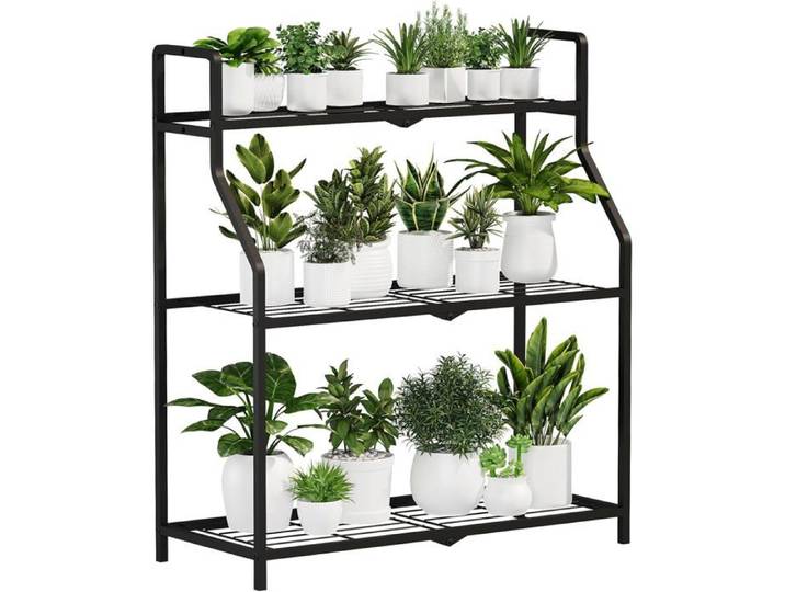 Étagère à Plantes Robuste à 3 Niveaux - Support Plantes pour Intérieur et Extérieur - Idéale pour Balcon Jardin et Salon
